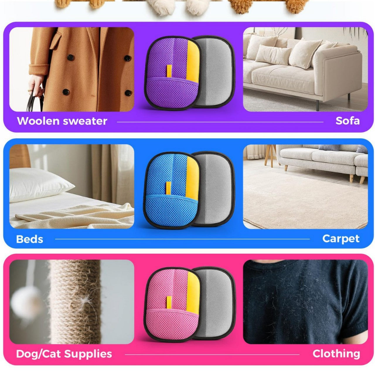Lint Removal Glove for pet hairs