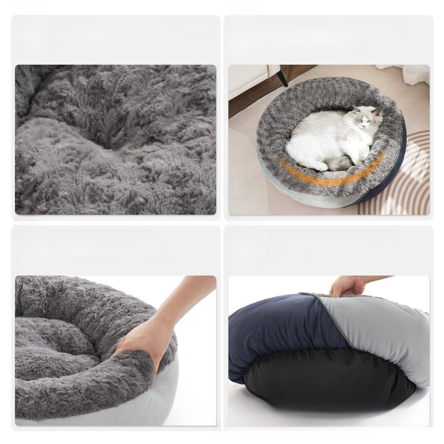 Orthopedic Fluffy Plush Washable Pet Bed